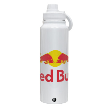 Redbull, Θερμός 1L Ανοξείδωτο με Βάση Κινητού & Διπλά Τοιχώματα