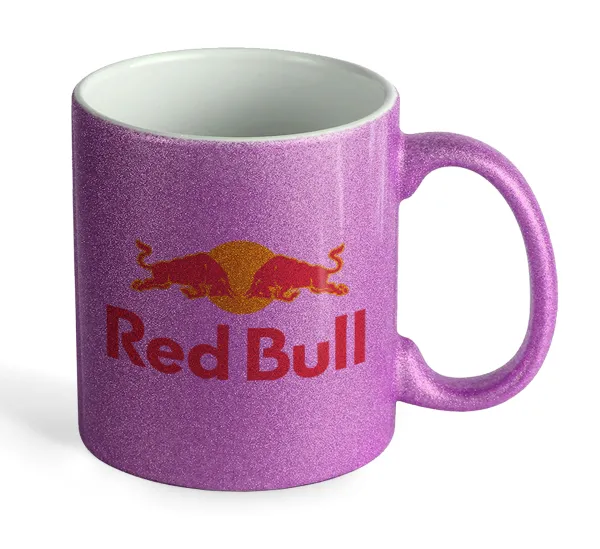 Redbull — Κούπα Μωβ Glitter που γυαλίζει, κεραμική, 330ml
