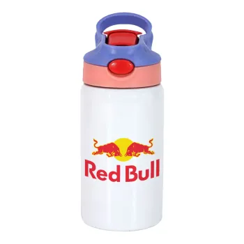 Redbull, Children's hot water bottle, stainless steel, with safety straw, pink/purple (350ml)