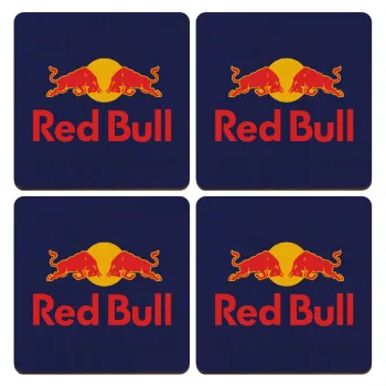 Redbull, ΣΕΤ x4 Σουβέρ ξύλινα τετράγωνα plywood (9cm)
