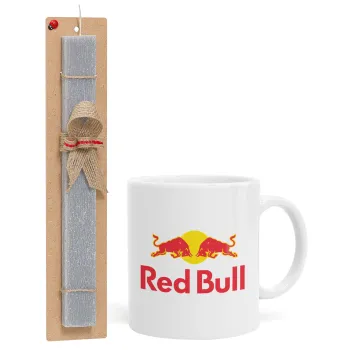 Redbull, Πασχαλινή Λαμπάδα με Κούπα κεραμική (330ml) & κερί αρωματικό πλακέ (30cm) (ΓΚΡΙ)