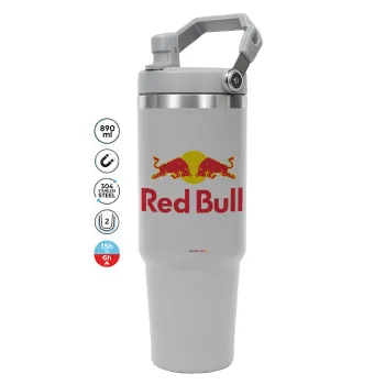 Redbull, ΓΚΡΙ χρώματος Θερμός Ανοξείδωτο 890ml (30oz) με χερούλι