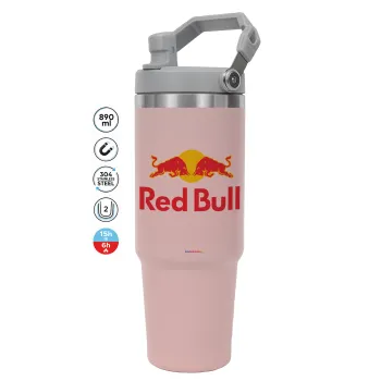 Redbull, ΡΟΖ χρώματος Θερμός Ανοξείδωτο 890ml (30oz) με χερούλι