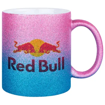 Redbull, Κούπα Χρυσή/Μπλε Glitter, κεραμική, 330ml