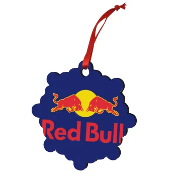 Redbull, Christmas ornament snowflake wooden 7.5cm