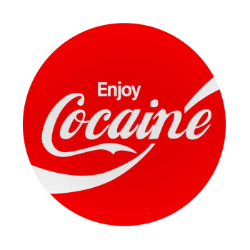 Enjoy Cocaine, Mousepad Στρογγυλό 20cm