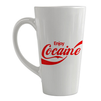 Enjoy Cocaine, Κούπα κωνική Latte Μεγάλη, κεραμική, 450ml