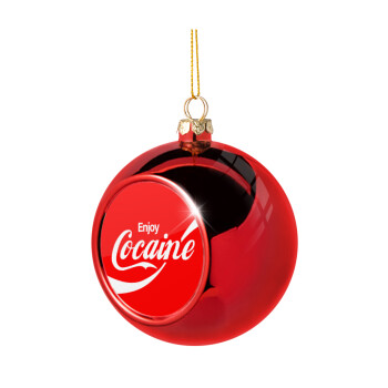 Enjoy Cocaine, Χριστουγεννιάτικη μπάλα δένδρου Κόκκινη 8cm