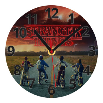 Stranger Things city, Ρολόι τοίχου γυάλινο (20cm)