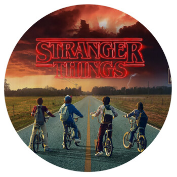 Stranger Things city, Mousepad Round 20cm
