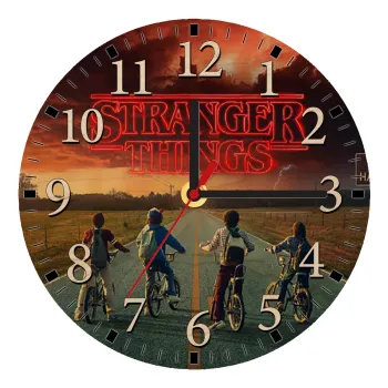 Stranger Things city, Ρολόι τοίχου ξύλινο plywood (20cm)