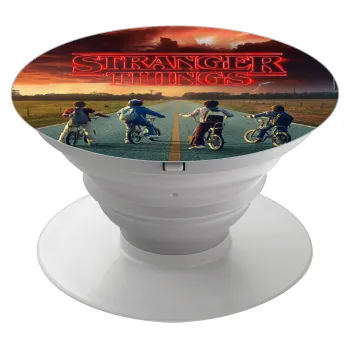 Stranger Things city, Phone Holders Stand  White Hand-held Mobile Phone Holder