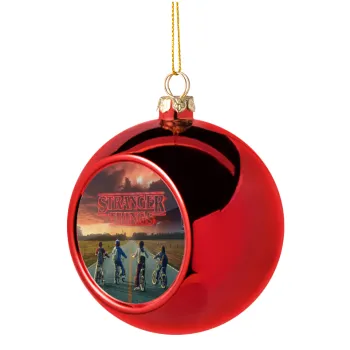 Stranger Things city, Christmas tree ball Red 8cm