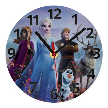 Frozen, Ρολόι τοίχου γυάλινο (20cm)