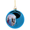 Blue Christmas tree ball ornament 8cm