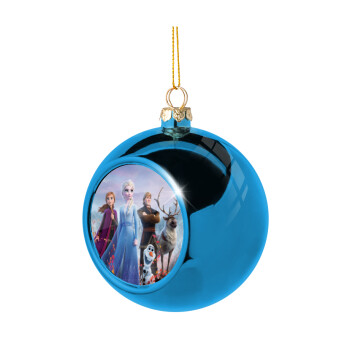Frozen, Χριστουγεννιάτικη μπάλα δένδρου Μπλε 8cm