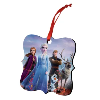 Frozen, Christmas ornament polygon wooden 7.5cm