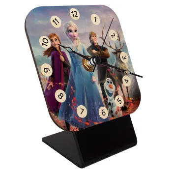 Frozen, Επιτραπέζιο ρολόι σε φυσικό ξύλο (10cm)