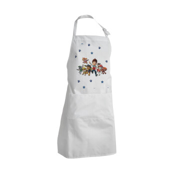 paw patrol, Adult Chef Apron (with sliders and 2 pockets)