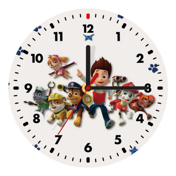 paw patrol, Ρολόι τοίχου ξύλινο (20cm)