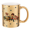 Mug ceramic, gold mirror, 330ml
