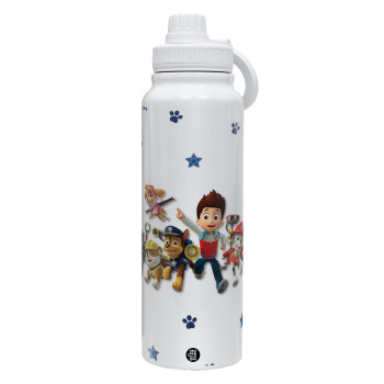 paw patrol, Θερμός 1L Ανοξείδωτο με Βάση Κινητού & Διπλά Τοιχώματα