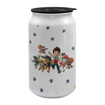 paw patrol, Κούπα ταξιδιού μεταλλική με καπάκι (tin-can) 500ml