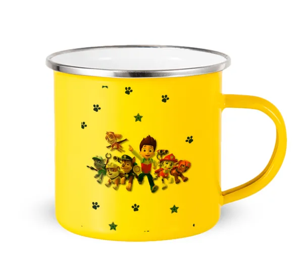 paw patrol — Yellow Enamel Metallic Cup 360ml