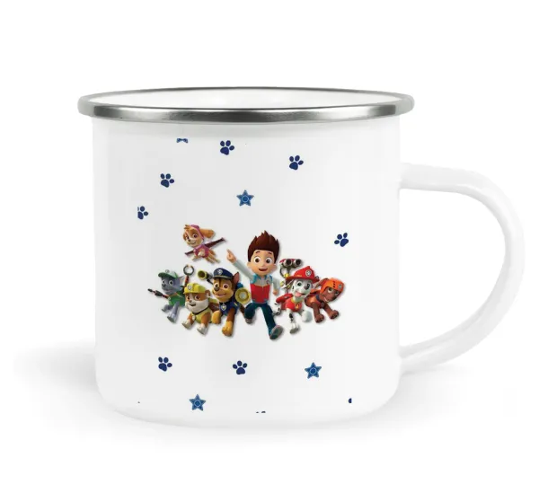 paw patrol — Metallic enamel cup white 360ml
