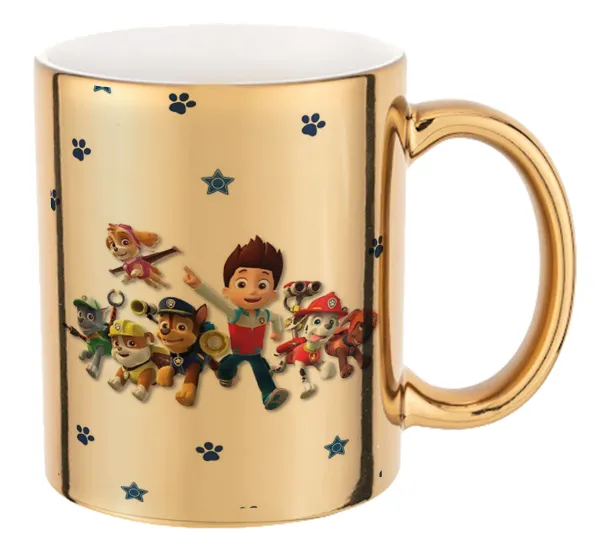 paw patrol — Mug ceramic, gold mirror, 330ml