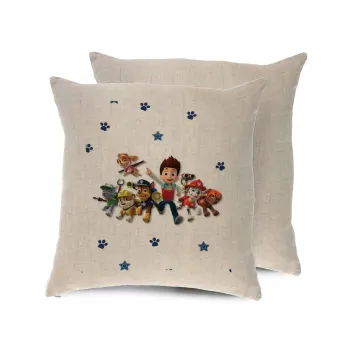 paw patrol, Μαξιλάρι καναπέ ΛΙΝΟ 40x40cm περιέχεται το  γέμισμα