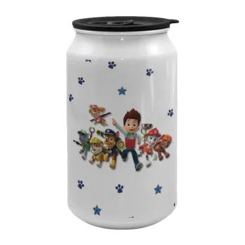 paw patrol, Κούπα ταξιδιού μεταλλική με καπάκι (tin-can) 500ml