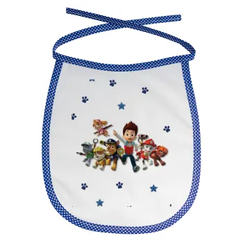 paw patrol, Σαλιάρα μωρού αλέκιαστη με κορδόνι Μπλε