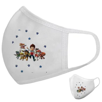 paw patrol, Μάσκα υφασμάτινη υψηλής άνεσης παιδική (Δώρο πλαστική θήκη)