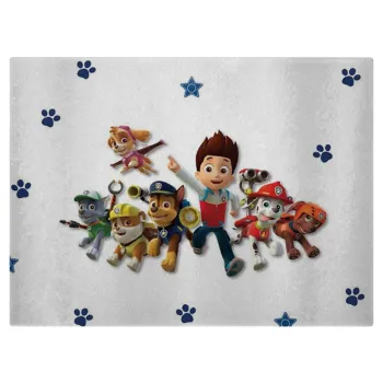 paw patrol, Επιφάνεια κοπής γυάλινη (38x28cm)