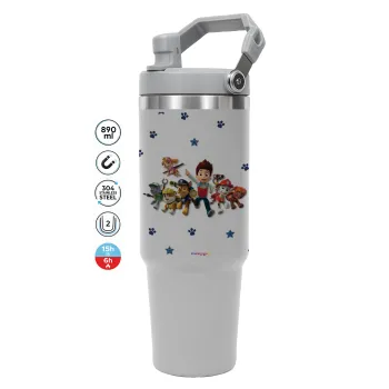 paw patrol, ΓΚΡΙ χρώματος Θερμός Ανοξείδωτο 890ml (30oz) με χερούλι