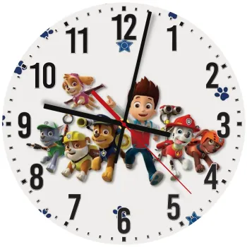 paw patrol, Ρολόι τοίχου ξύλινο (30cm)