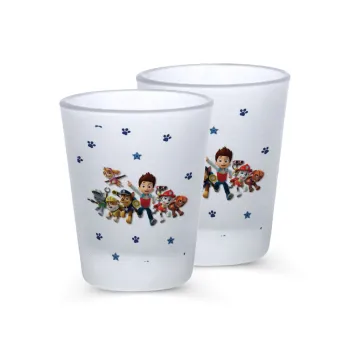 paw patrol, Σφηνοπότηρα γυάλινα 45ml του πάγου (2 τεμάχια)