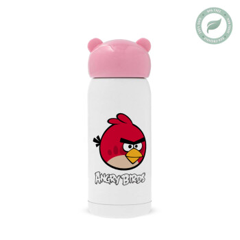Angry birds Terence, Ροζ ανοξείδωτο παγούρι θερμό (Stainless steel), 320ml