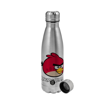 Angry birds Terence, Metallic water bottle, stainless steel, 750ml