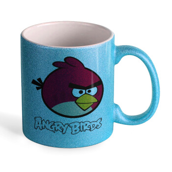 Angry birds Terence, Κούπα Σιέλ Glitter που γυαλίζει, κεραμική, 330ml