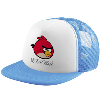 Angry birds Terence, Καπέλο Soft Trucker με Δίχτυ Γαλάζιο/Λευκό