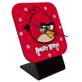 Angry birds Terence, Quartz Wooden table clock with hands (10cm)