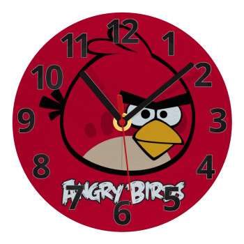 Angry birds Terence, Ρολόι τοίχου γυάλινο (20cm)