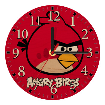 Angry birds Terence, Ρολόι τοίχου ξύλινο plywood (20cm)