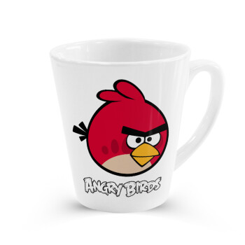Angry birds Terence, Κούπα κωνική Latte Λευκή, κεραμική, 300ml