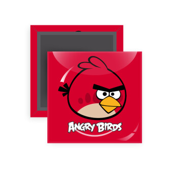 Angry birds Terence, Μαγνητάκι ψυγείου τετράγωνο διάστασης 5x5cm