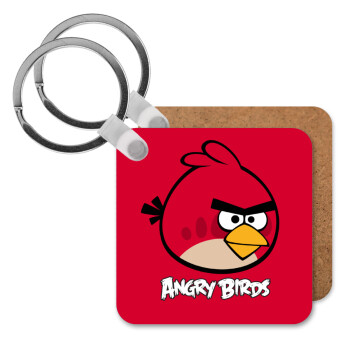 Angry birds Terence, Μπρελόκ Ξύλινο τετράγωνο MDF