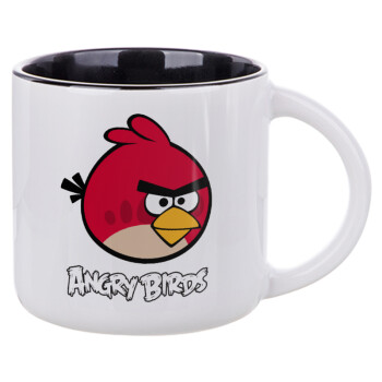 Angry birds Terence, Κούπα κεραμική 400ml Λευκή/Μαύρη