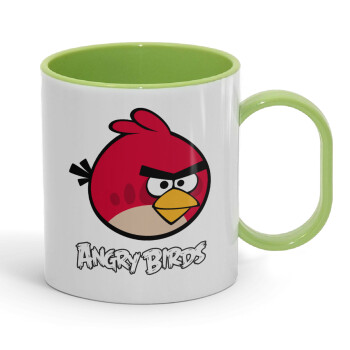 Angry birds Terence, Κούπα (πλαστική) (BPA-FREE) Polymer Πράσινη για παιδιά, 330ml